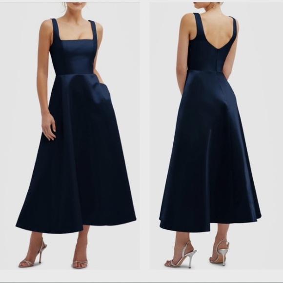 Dessy Collection Dresses & Skirts - Dessy Collection Navy Midi Dress